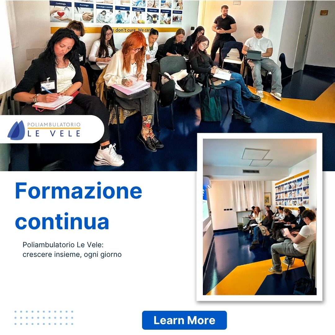 Formazione continua al Poliambulatorio Le Vele: crescere insieme, ogni giorno